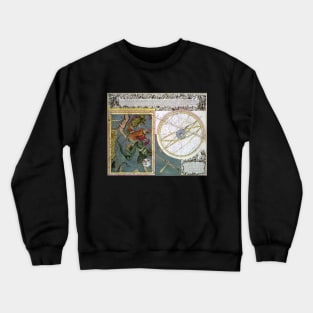 Vintage Astronomy, Comet Path by Matthaeus Seutter Crewneck Sweatshirt